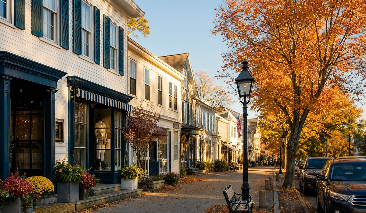 Fairfield, Connecticut town scene